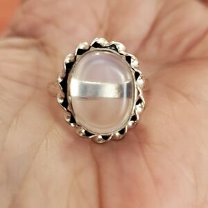 Sterling silver clear stone ring